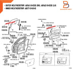 Weatherstrip for Toyota Hilux Ute LN147 LN167 (1997-2004)