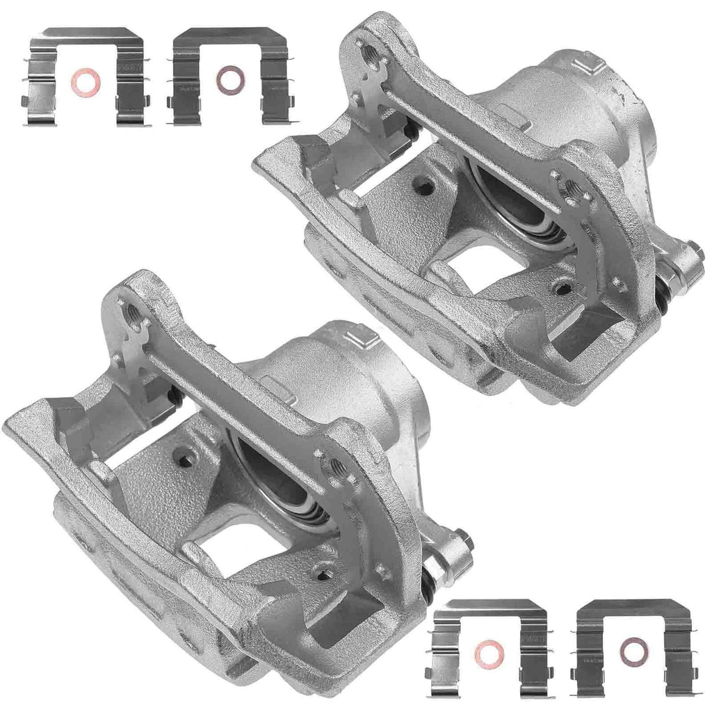 Pair Front Brake Calipers with Brackets for Hyundai Sonata (2015–2019) Kia Optima (2015–2019)