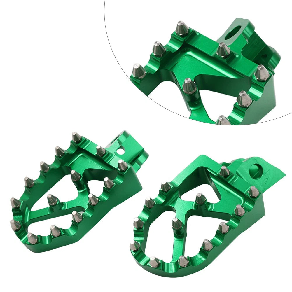 CNC Foot Pegs for Kawasaki KX100 KX65 & Suzuki 100 (2000–2023)