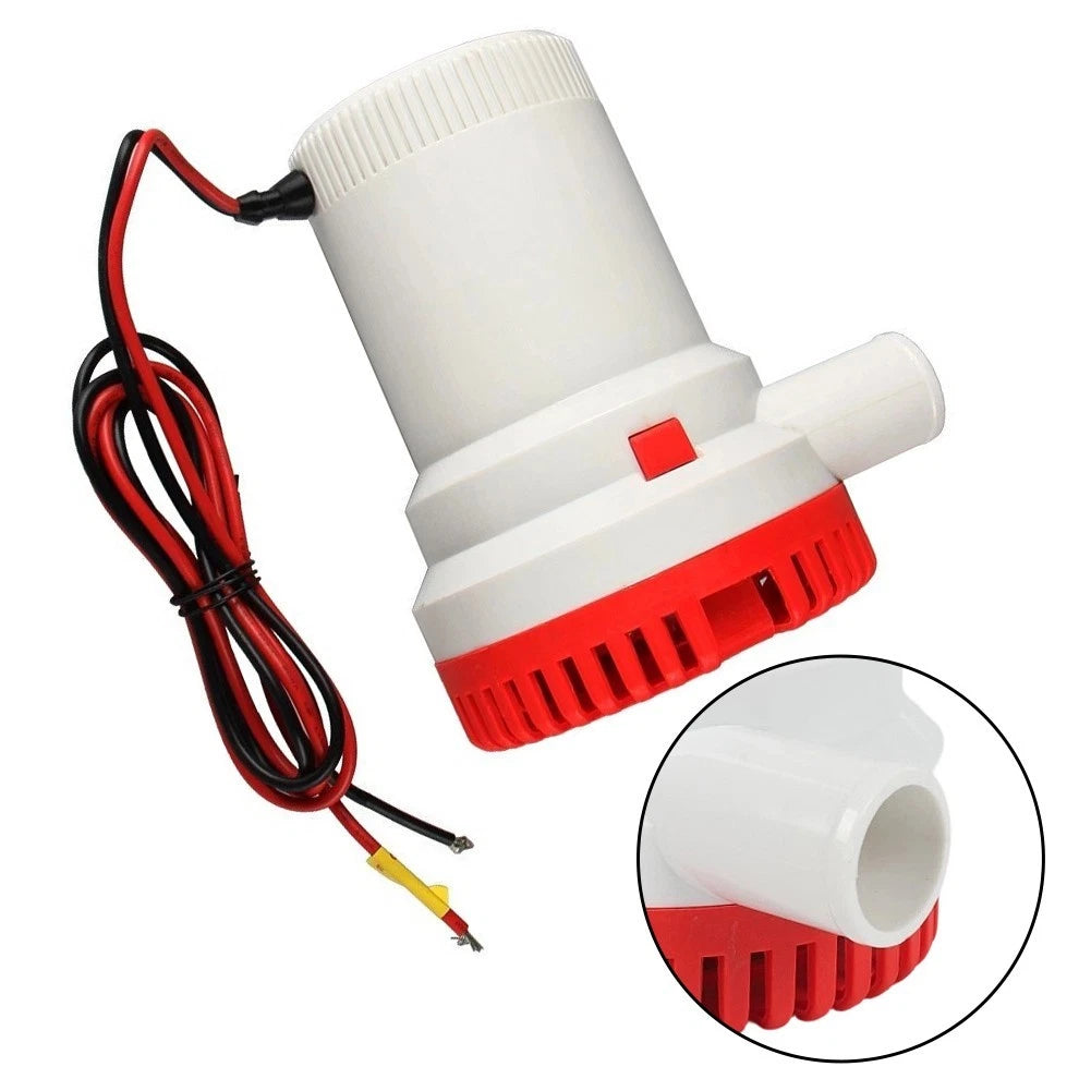 12V 2000GPH Submersible Bilge Pump for Boats (Stainless Steel Shaft)