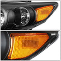 Pair of Black Housing Amber Corner Headlights for Toyota Corolla (2011–2013)