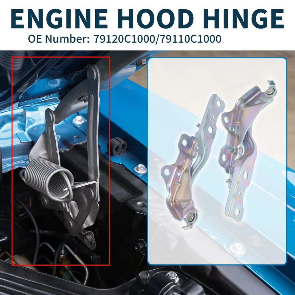 Hood Hinges for Hyundai Sonata (2015–2019) No. 79120C1000 Pair