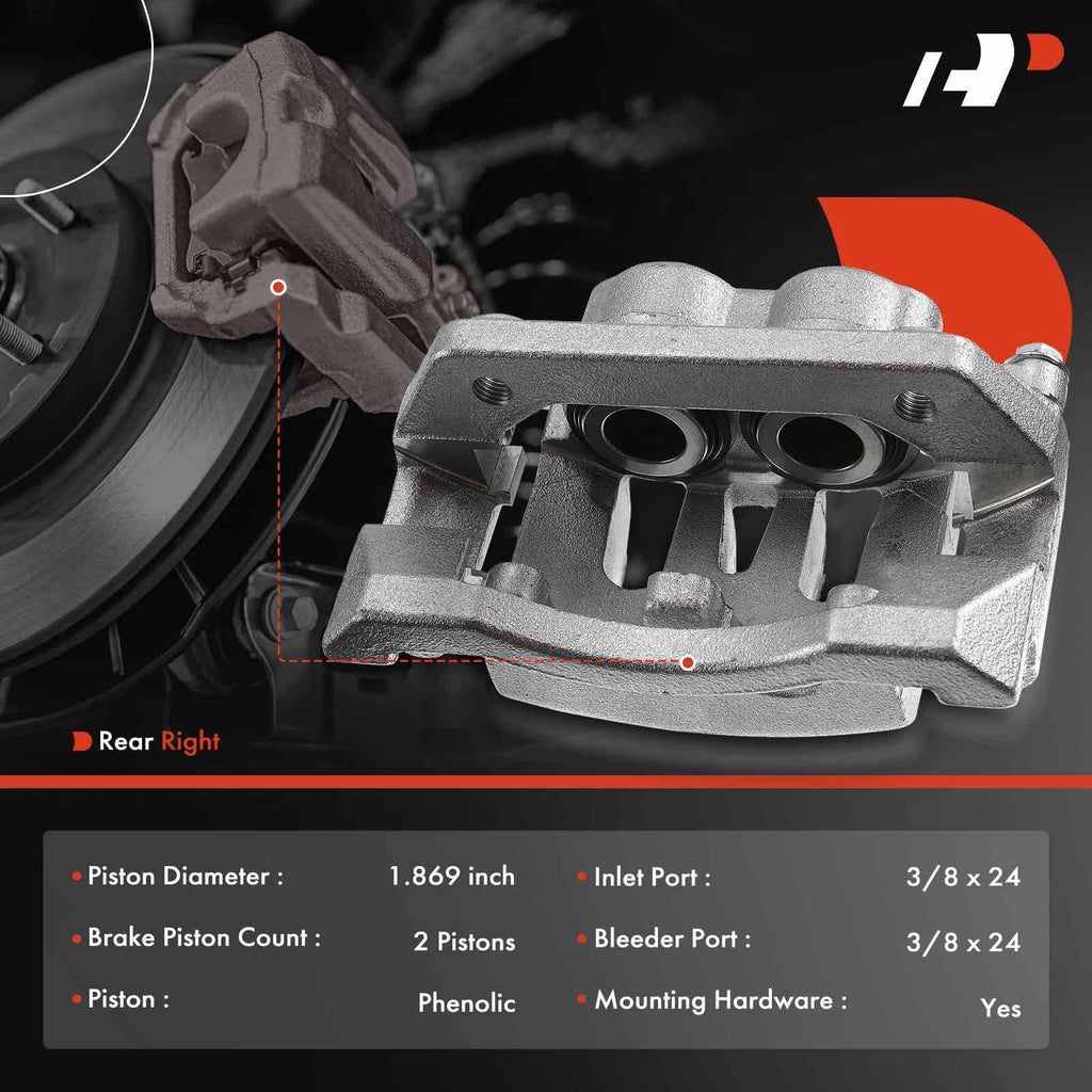 Rear Right Brake Caliper with Bracket for Ford F-250 Super Duty (2008–2012)