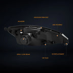 LED Projector Headlights for Dodge Ram (2006–2009) Chrome/Amber