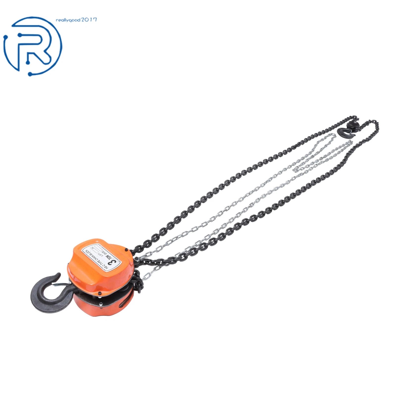 Manual Chain Hoist 3 Ton with 2 Hooks and 10' Lift