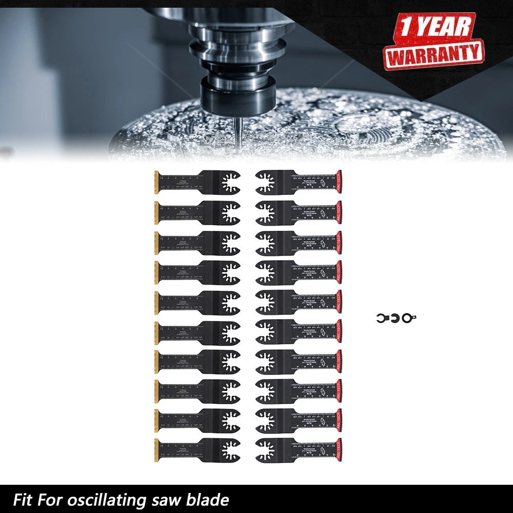 20 PCS Titanium Curved Oscillating Saw Blades for Multitools