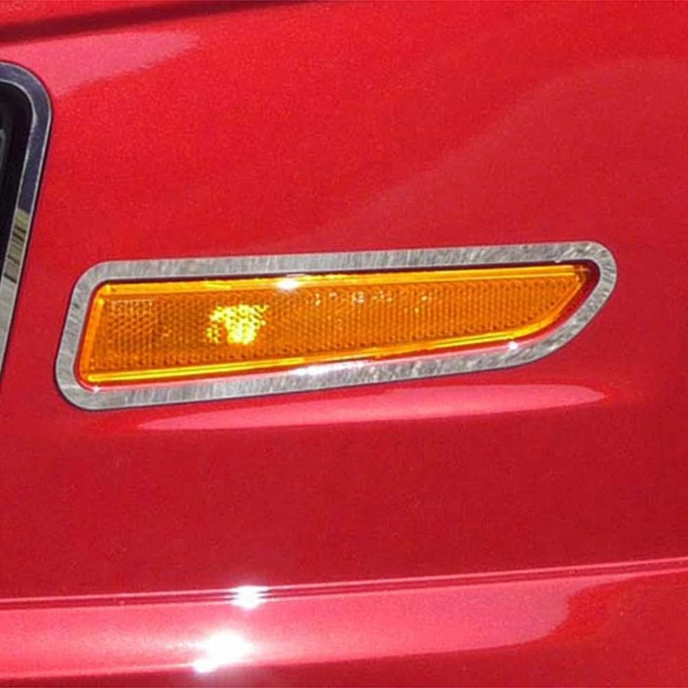 Luxury FX Stainless Steel Front Marker Surround 2Pc for Ford Fusion (2010–2012)