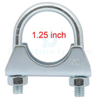 1.25" U-Bolt Uclamp Muffler Saddle Exhaust Pipe Clamp for Universal Fit