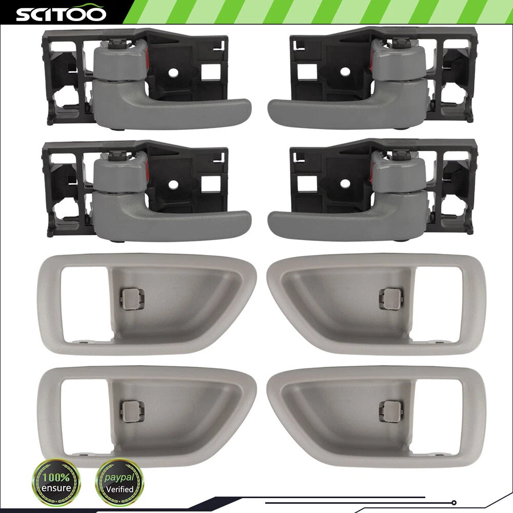Set of 4 Inner Door Handles w Bezel for Toyota Sequoia Tundra