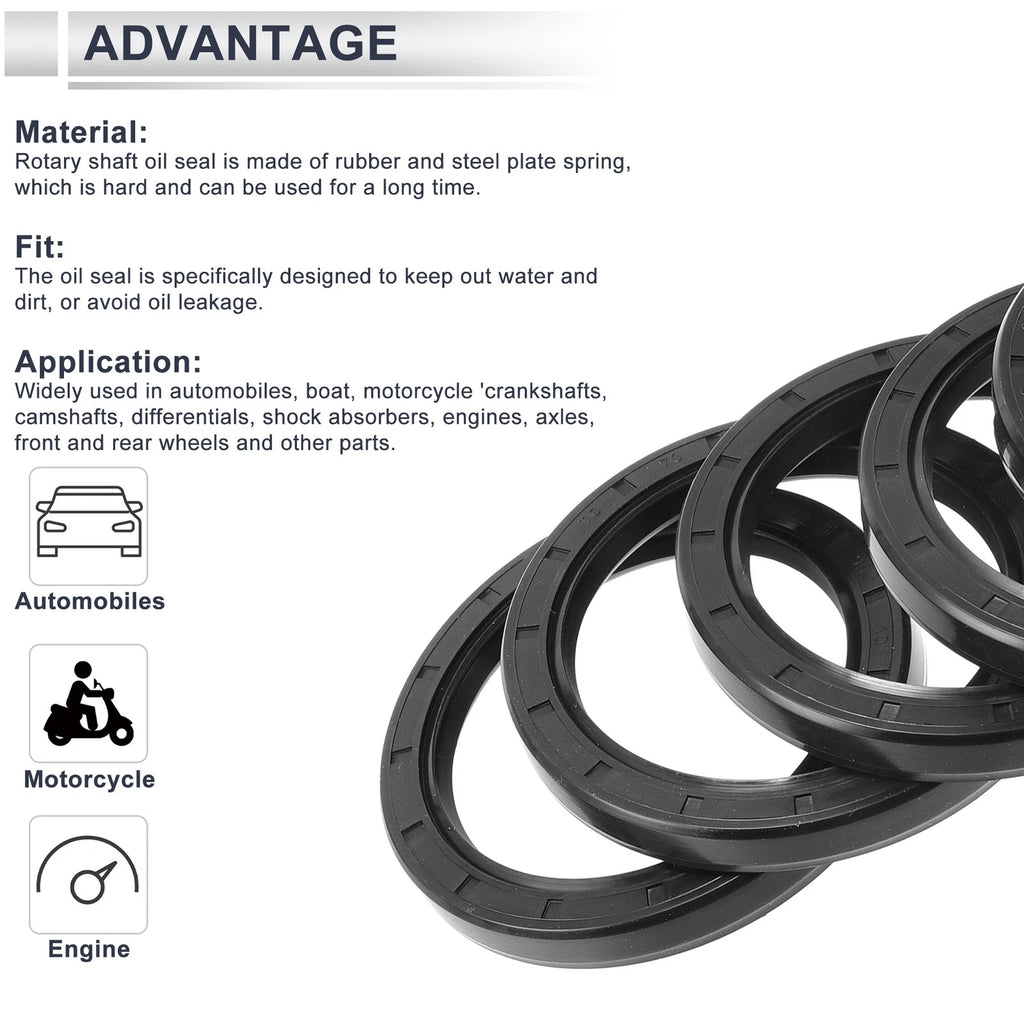 Set of 5 Oil Seal Rotary Shaft Seal 70x90x10mm for Various Models
