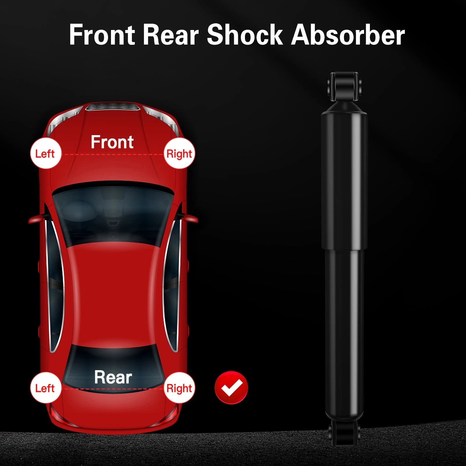 Rear Struts Shocks Pair for Dodge Grand Caravan Chrysler Town & Country
