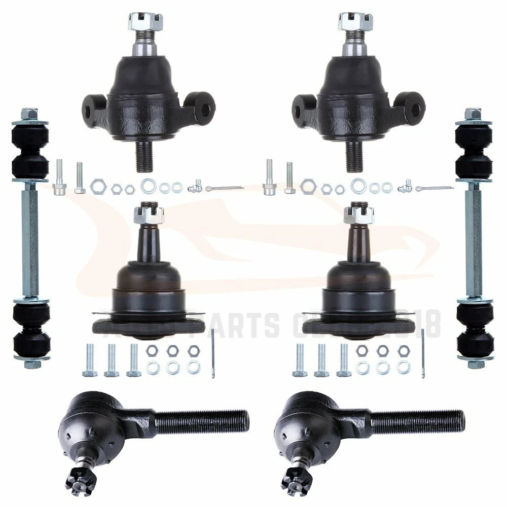 Set of 8 Ball Joints Tie Rods Sway Bars for Chevy Corvette (1963–1982)