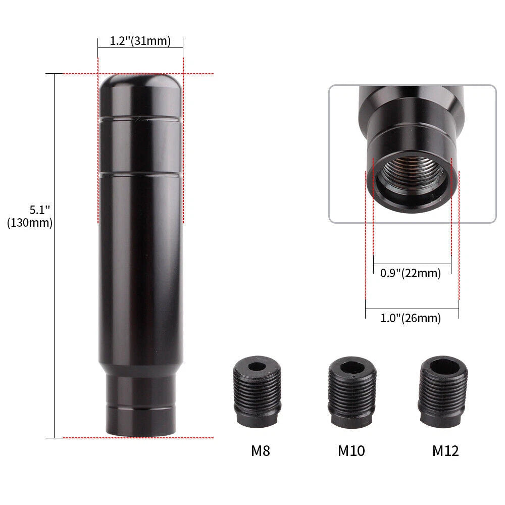 JDM Aluminum Gear Shift Knob with Racing Fabric Boot Cover