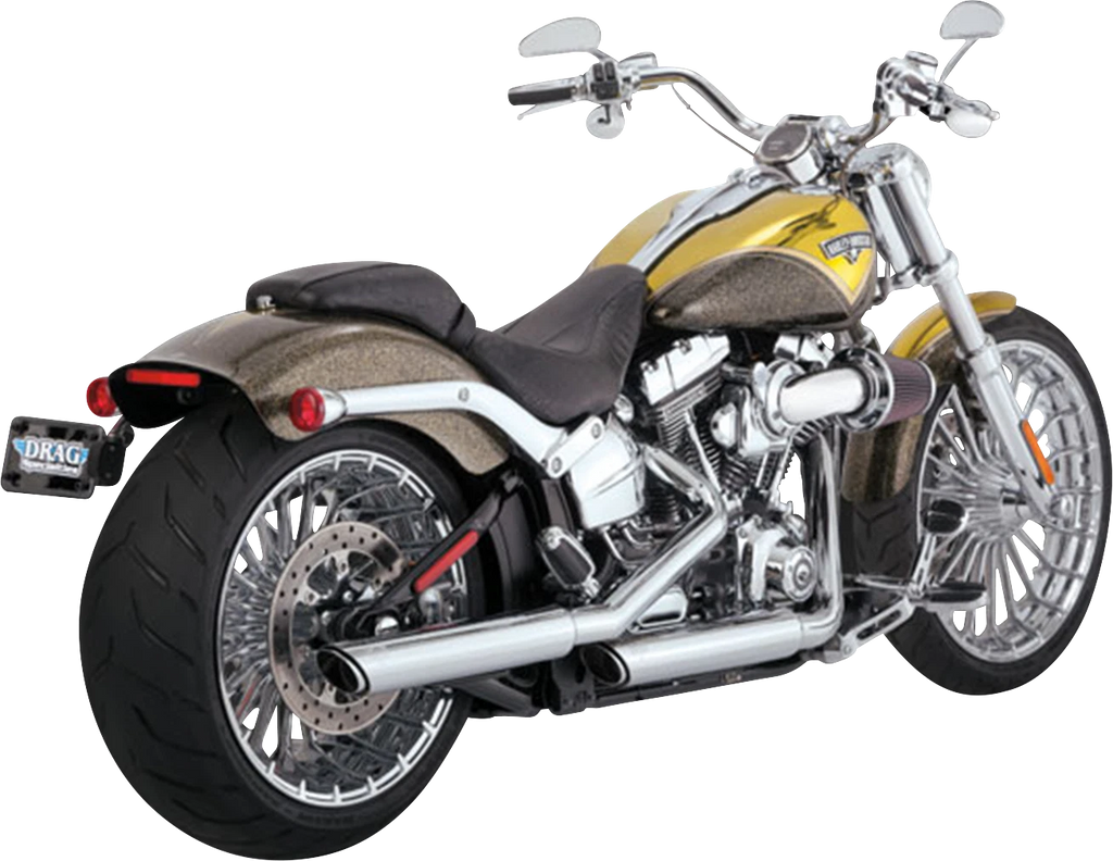 Vance & Hines 3" Twin Slash Slip-On Muffler - Chrome 16335 for Harley Davidson