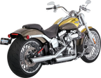 Vance & Hines 3" Twin Slash Slip-On Muffler - Chrome 16335 for Harley Davidson