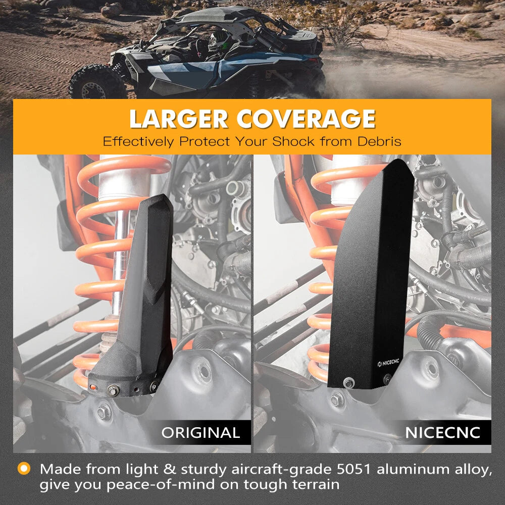 Rear Shock Guards Covers Protector for Can-Am Maverick X3 Max R RR (2017–2024)