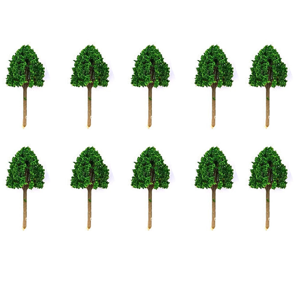 10pcs 2.36" Model Trees for Train Railway Park Wargame Landscape