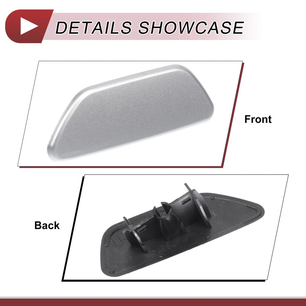 Front Left Washer Nozzle Cover Cap for Subaru Forester (2013–2015) Silver Tone