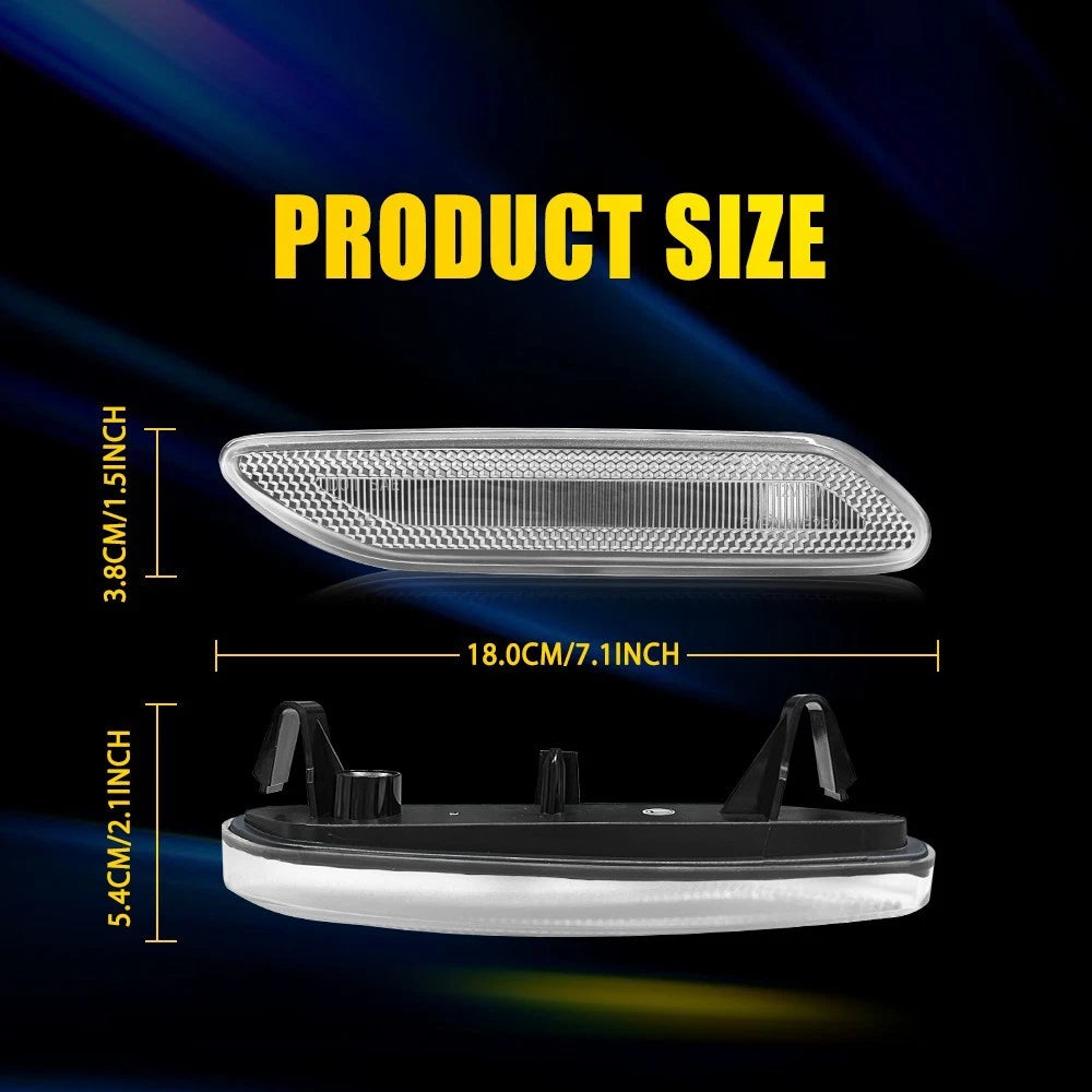 2X Clear Front Side Marker Lights for MINI Cooper R61 Paceman (2011-2016)