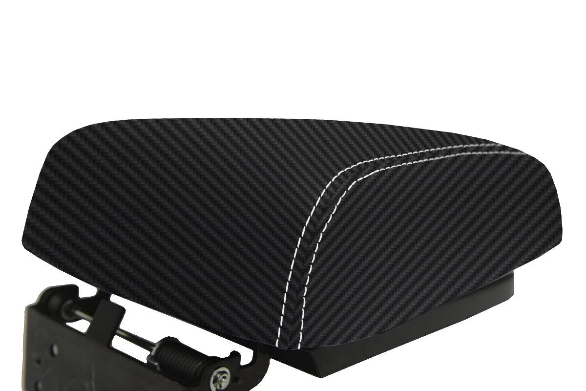 Console Lid Armrest Cover for Mitsubishi Montero (2001–2006) Carbon Fiber