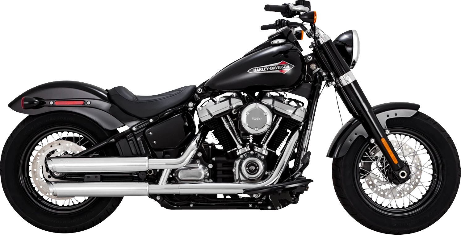 Vance & Hines 3" Twin Slash Slip-On Muffler Chrome 16376 for Harley Softail (2018–2025)
