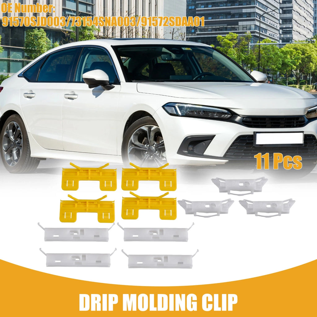 11pcs Roof Windshield Fastener Clips No. 91570SJD003 for Honda Civic (2006–2011)