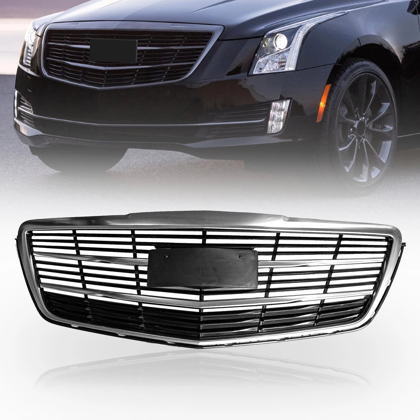 Front Chrome Upper Bumper Grill for Cadillac ATS (2015–2019)