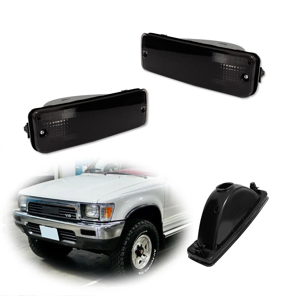 Smoke Black Lens Signal Light Shell Pair for Toyota Pickup, 4Runner (1989–1995)