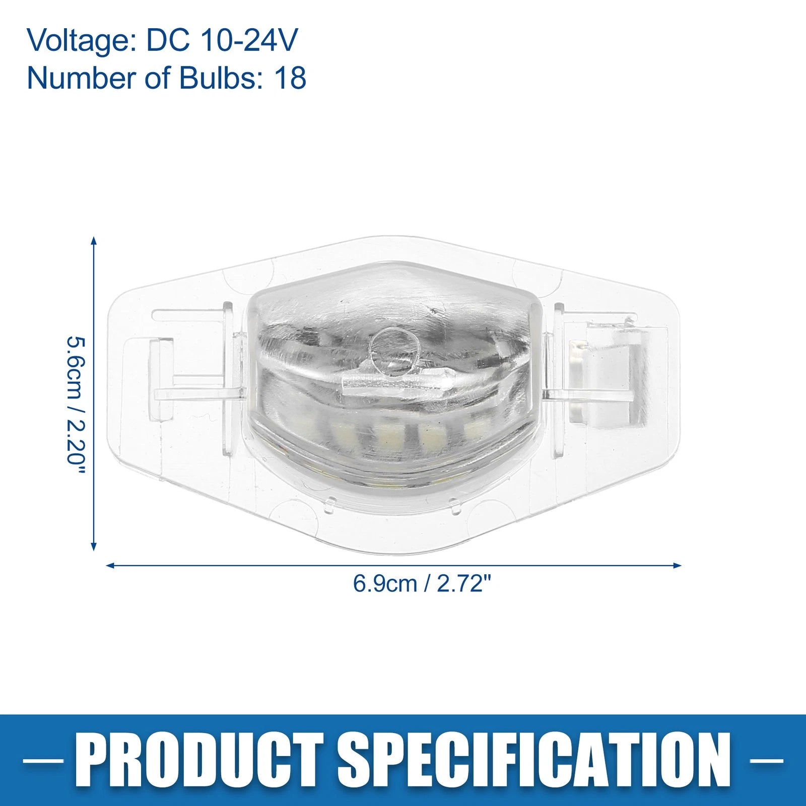 2X LED License Plate Light No. 34101-S60-013 for Honda CR-V (2007–2012)