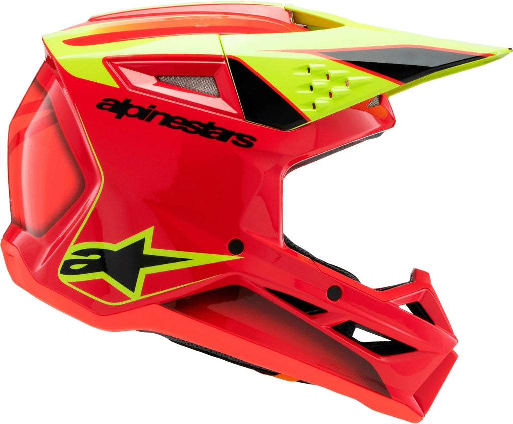Alpinestars SM3 Youth Off-Road Motorcycle Helmet for Youth (Red/Yellow/Black)