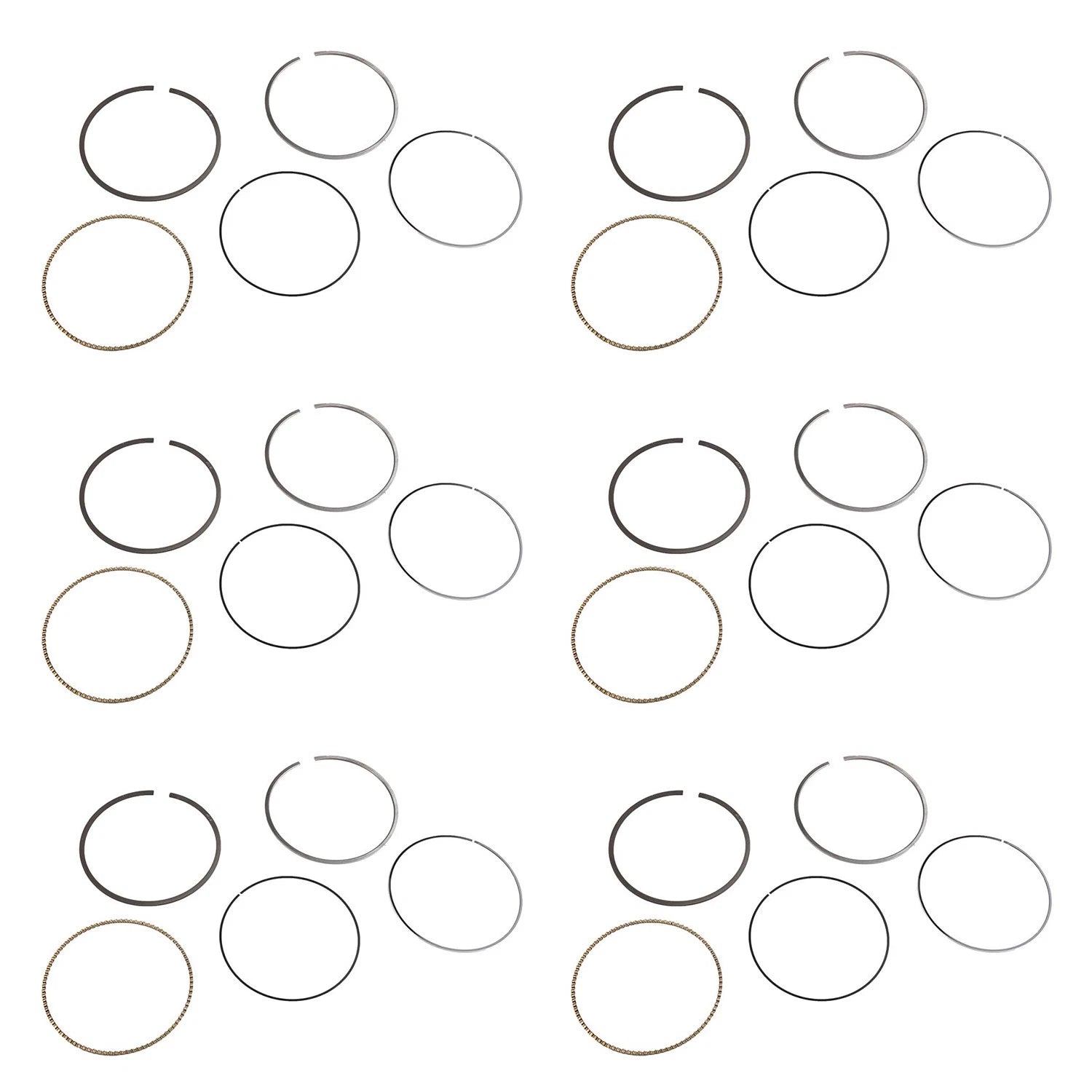 6pc Engine Piston Ring Set for Cadillac CTS SRX STS Chevrolet Camaro (2003–2015)