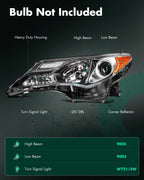 Headlight Assembly Set of 2 for Toyota RAV4 (2013–2015) Black Housing