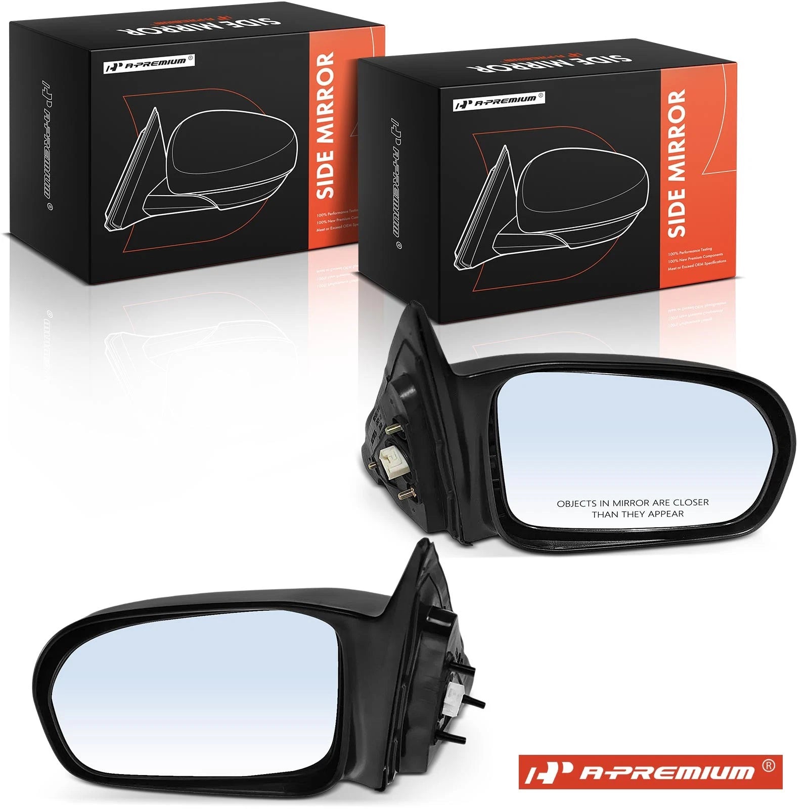 2X Paintable Power Mirror Assembly for Honda Civic (2001–2005)