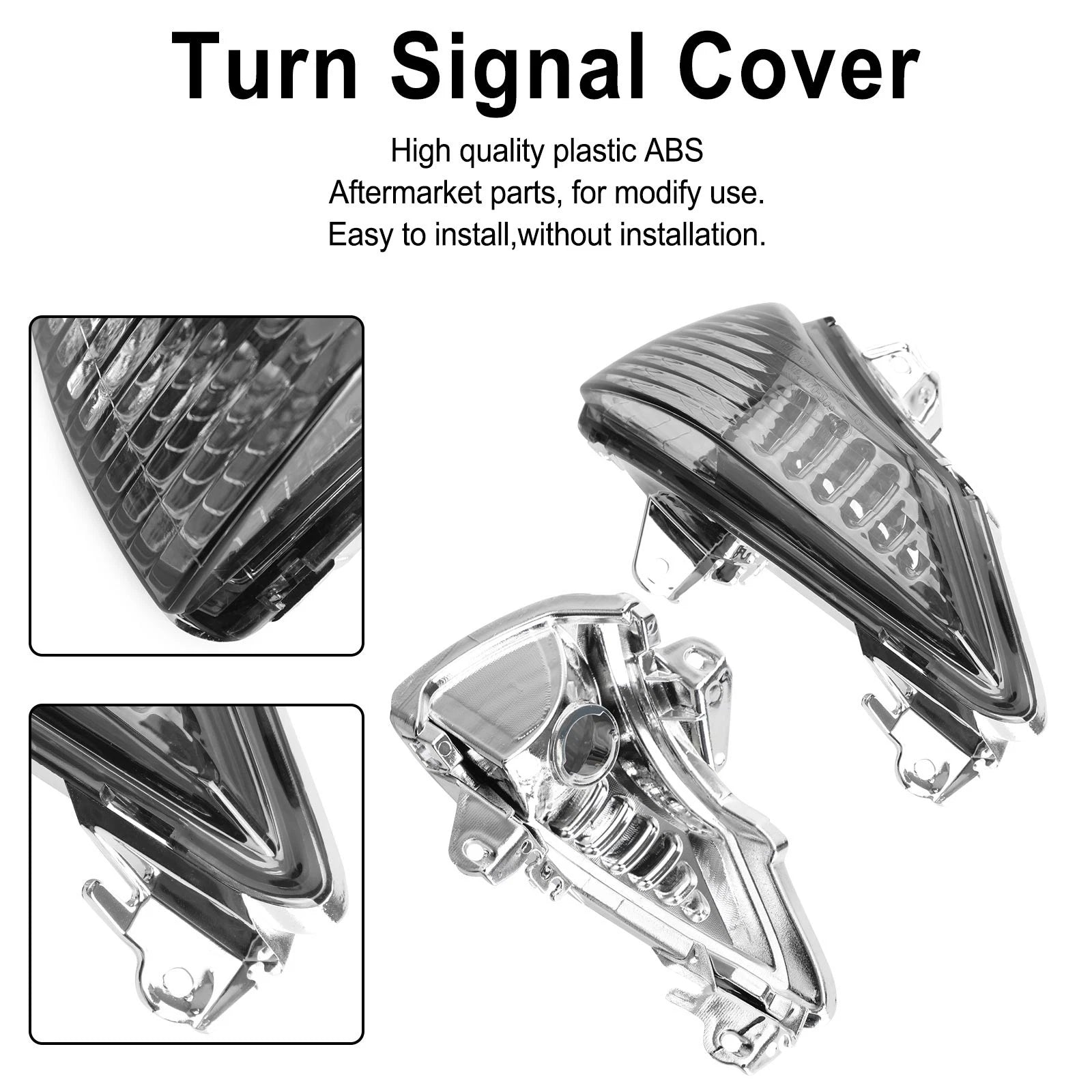 Front Turn Signal Covers for Kawasaki ER-6N EX650 Ninja 650 400R EX400 (2006–2018) Smoke
