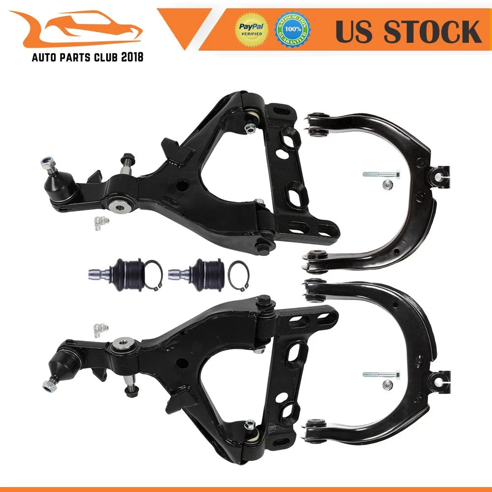 Set of 6 Front Upper Lower Control Arms w/ Ball Joints for Buick Rainier (2004–2007)