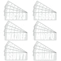 Set of 4 Boat Registration Decal Stickers A-Z & 0-9 White