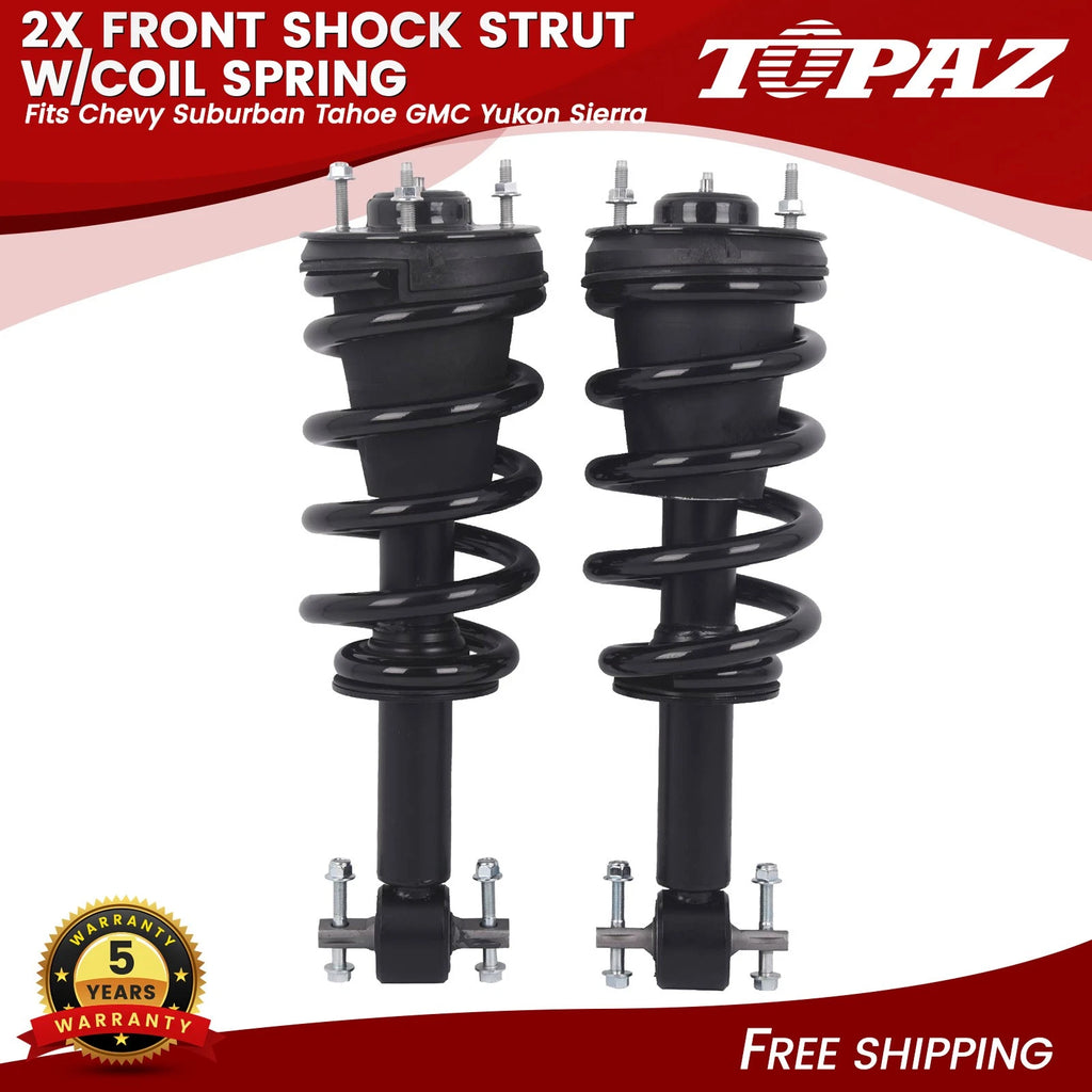 Pair Front Shock Struts for Chevy Suburban Tahoe GMC Yukon Sierra 