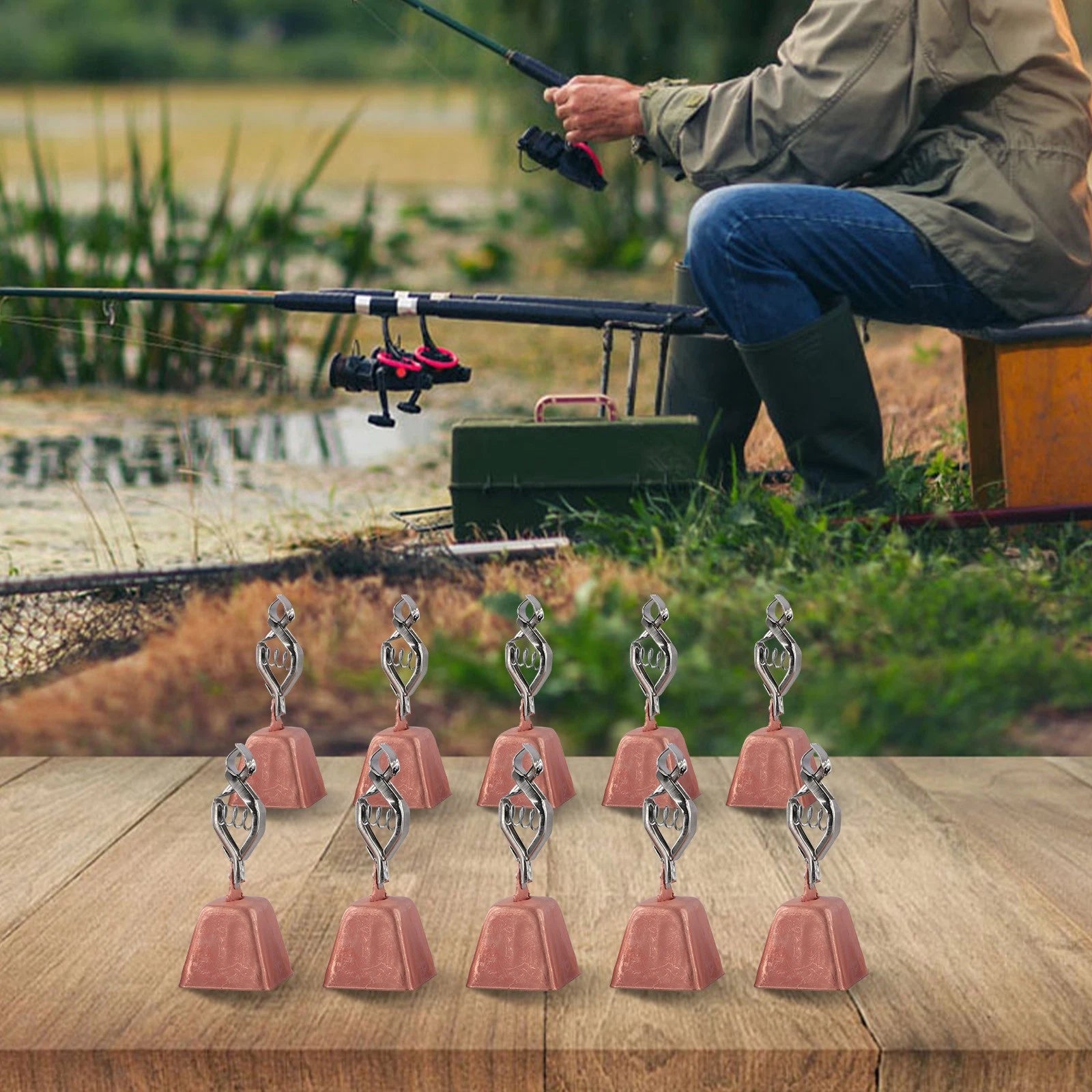 10pcs Fishing Rod Bells with Clip for Easy Fish Detection