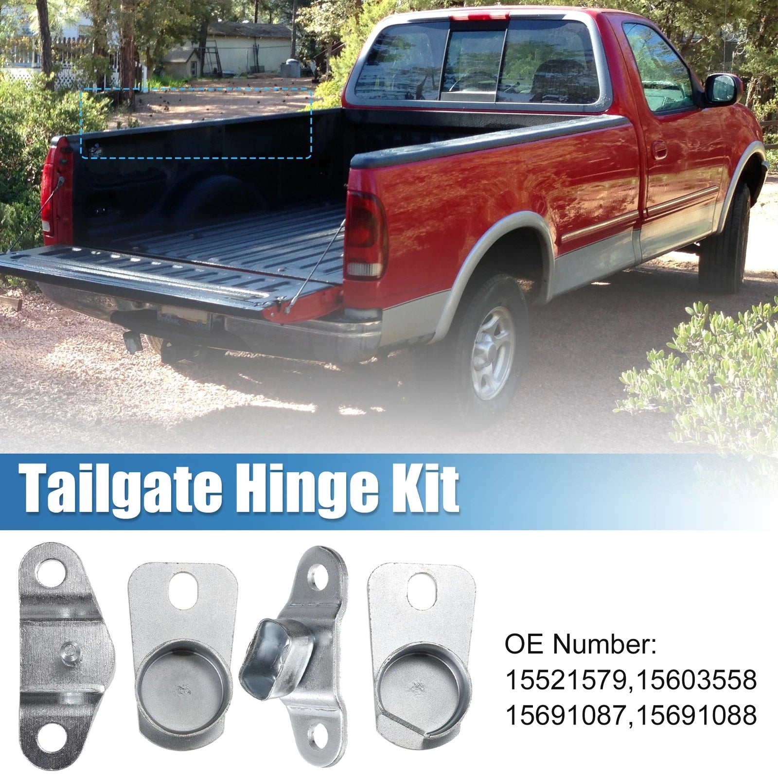 Set of 2 Tailgate Hinge Kit No.15521579/15603558 for GMC C1500 Pickup (1988–1999)