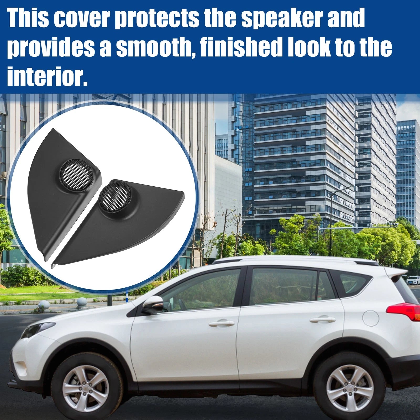 1 Pair Tweeter Speaker Panel Cover Trim for Toyota RAV4 (2013–2018)