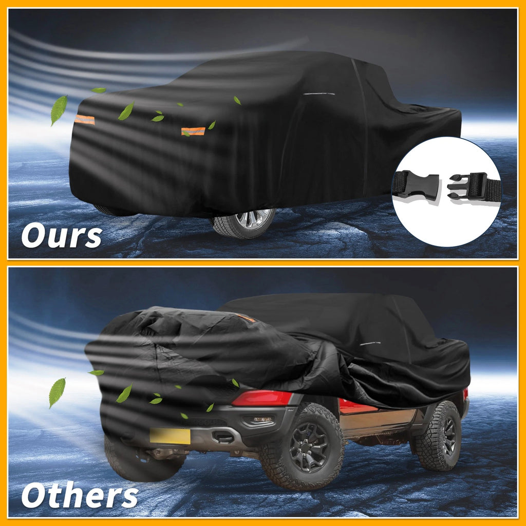 Waterproof Car Cover for Dodge Ram (210D-PU, Black)