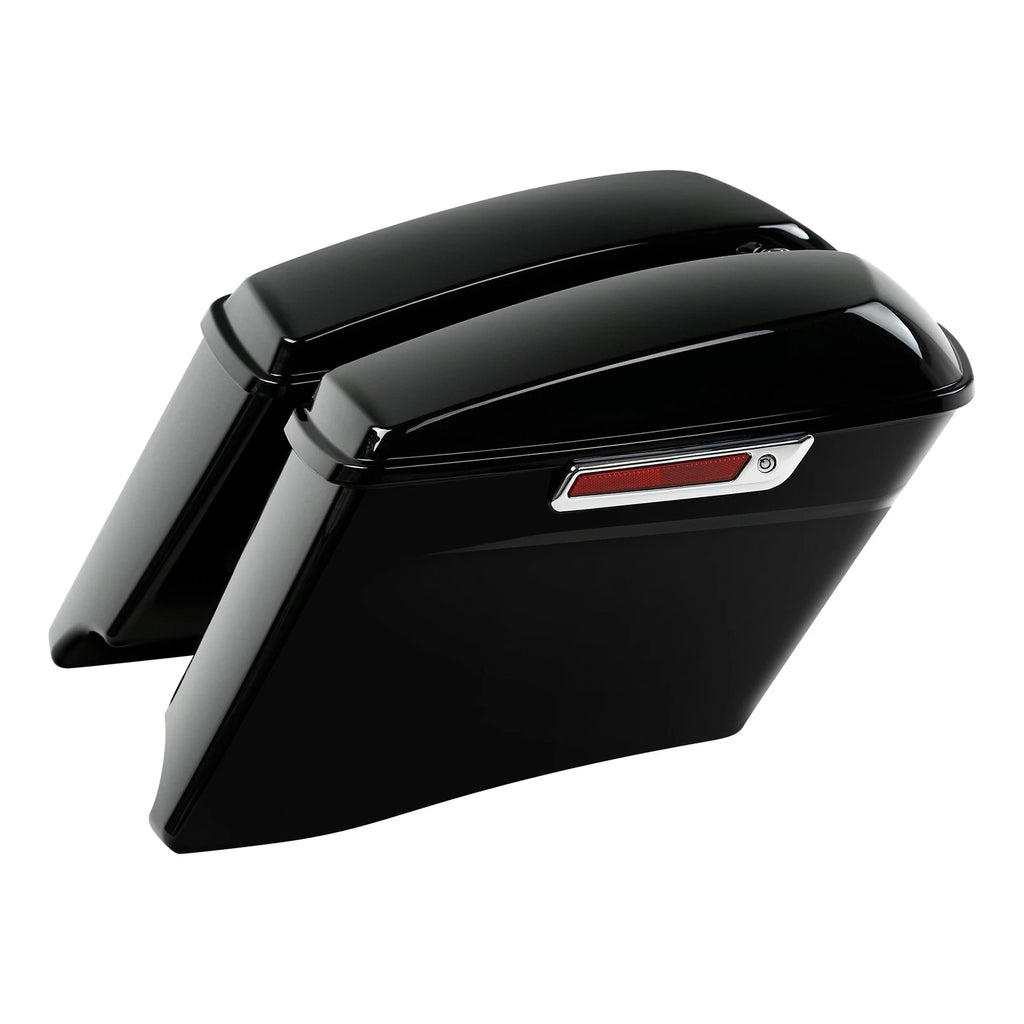 4" Stretched Hard Saddlebags for Harley Touring Road Glide (2014–2023) Vivid Black