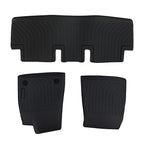 Black All-Weather Floor Mats for Tesla 3 (2017–2023) TPE Rubber Heavy Duty