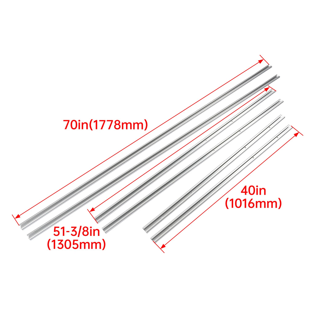 Roof Side Rails Kit for Mercedes Benz Sprinter (2007-2020) - Aluminum