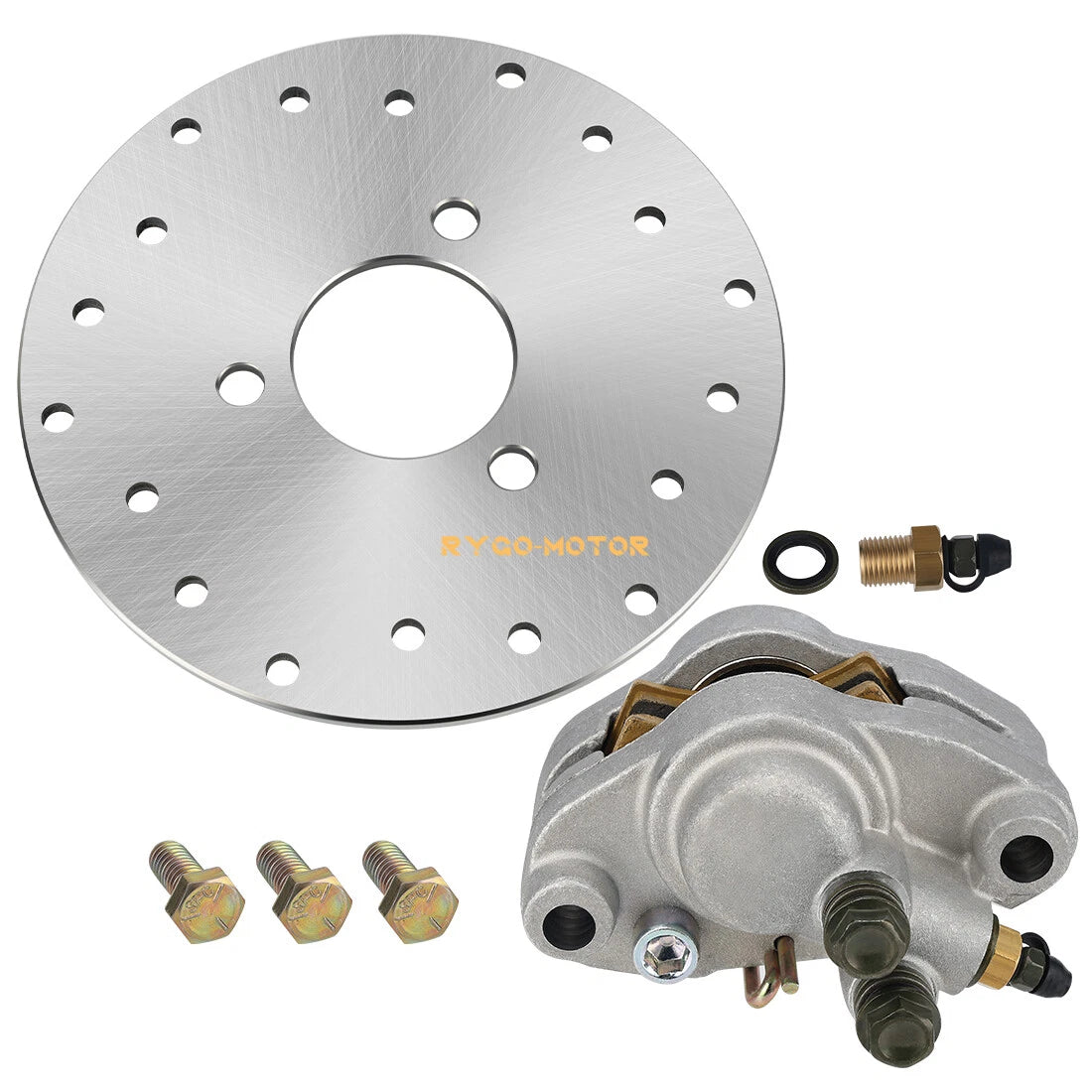 Rear Brake Disc Rotor & Caliper w/Bolt for Polaris Scrambler 400 500 (2001–2004)