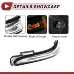 Mirror Turn Signal Light for Hyundai Creta IX25 (2015–2020) No. 87613C9000 Left Black Clear