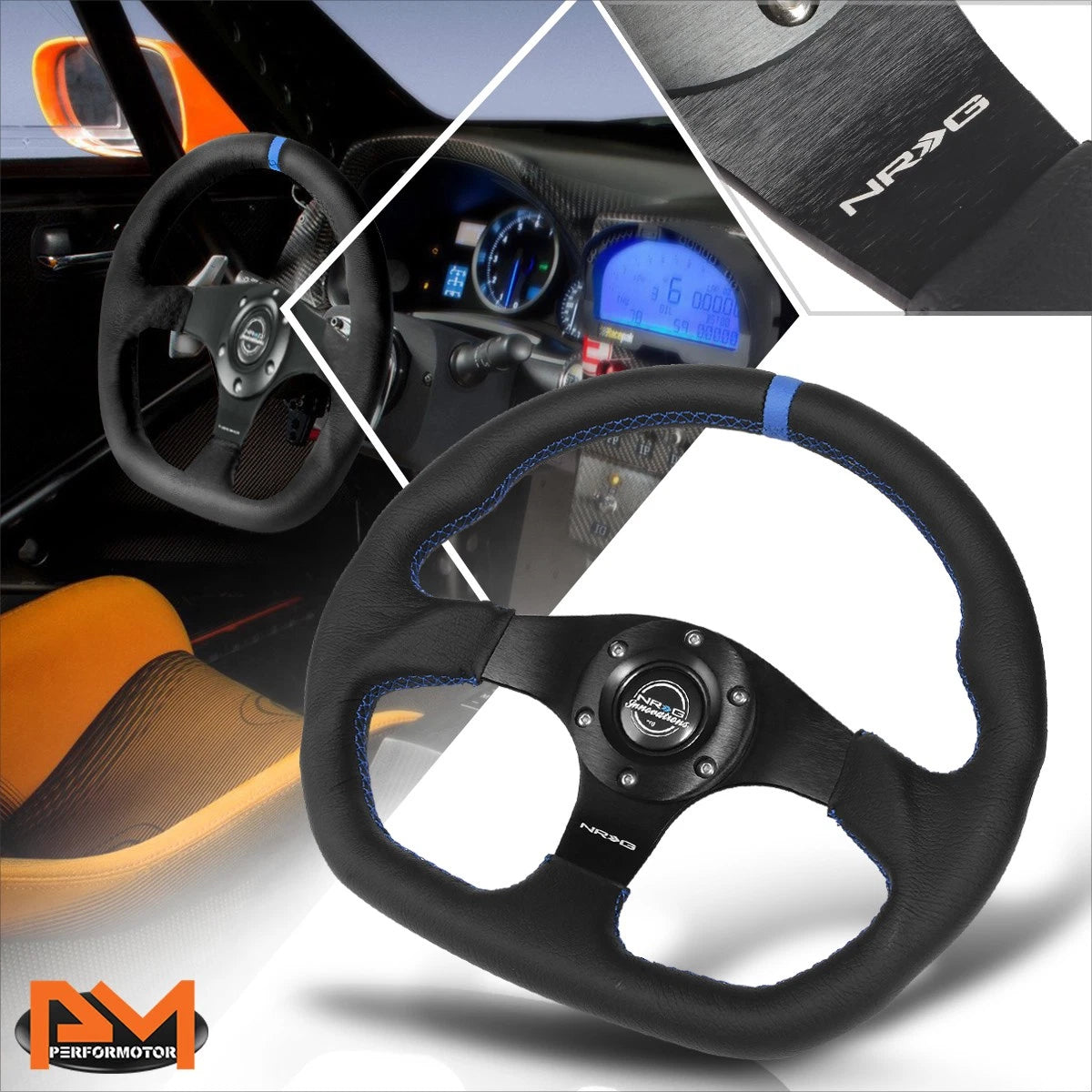 NRG RST-024MB-R-BL Steering Wheel 320mm 6x70mm for Universal Fit (RHD)