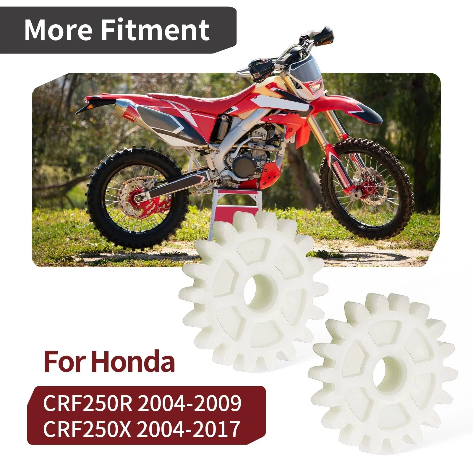 2 x Oil Pump Driven Gear 18T for Honda CRF250R CRF250X (2004–2023)