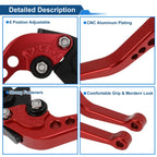 Adjustable Short Brake Clutch Levers for Suzuki GSX-8R (2023–2025) - Red