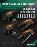 4" Lowering Drop Shackles Hangers for Chevy GMC C1500 (1988–1998)